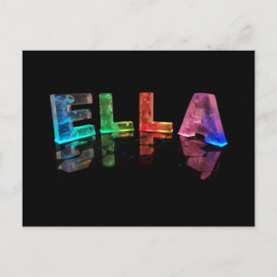 Carte Postale Le nom Ella en lumières 3D (photo)