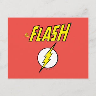 Carte Postale Le nom Flash et logo d'éclair