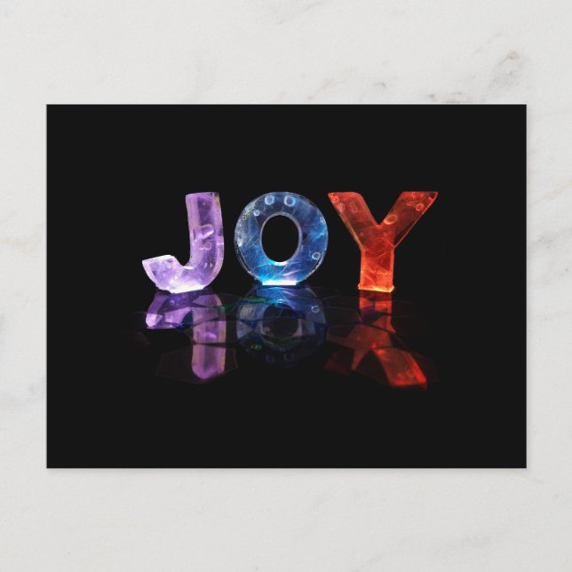 Carte Postale Le nom Joy in 3D Lights (Photographie) (Devant)