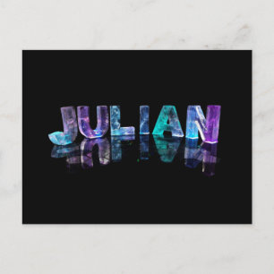 Carte Postale Le nom Julian en lumières 3D (photo)