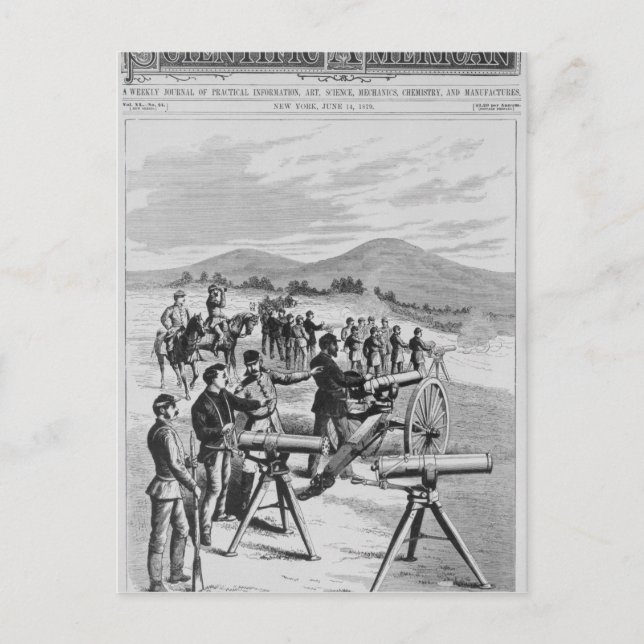 Carte Postale Le nouveau modèle Gatling Gun (Devant)