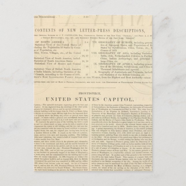 Carte Postale Le nouvel atlas familial illustré de Verso Johnson (Devant)