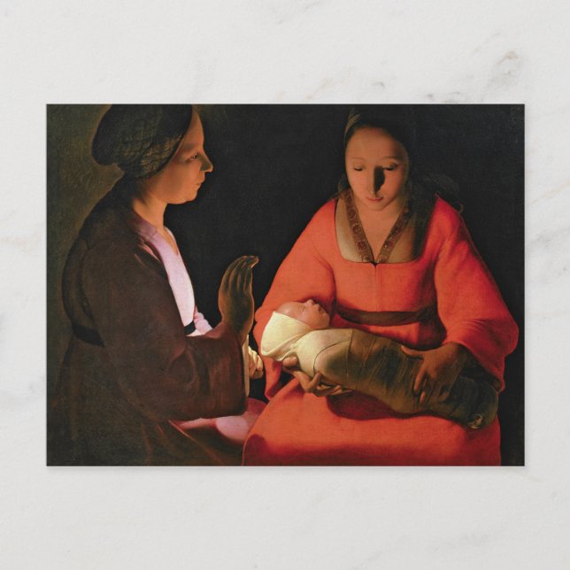 Carte Postale Le nouvel enfant né, fin des années 1640 (Devant)