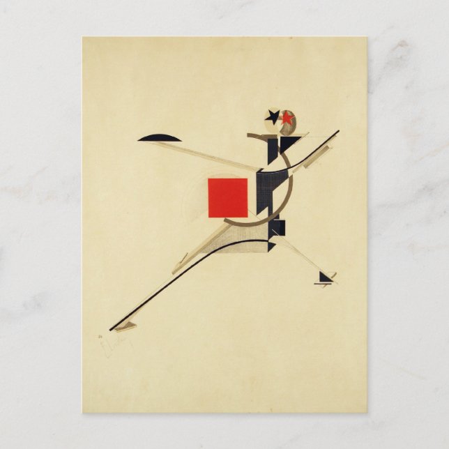Carte Postale Le nouvel homme par El Lissitzky Abstrait (Devant)