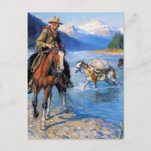 Carte Postale "Le Pack Train" de Philip R Goodwin (Devant)