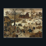 Carte Postale Le paiement de la dîme<br><div class="desc">Le paiement de la dîme ou du recensement à Bethléem | par Pieter le jeune Brueghel | Lieu de l'art : Musée des Beaux-Arts,  Caen,  France | Artiste flamand | Numéro de collection d'images : XIR89721</div>