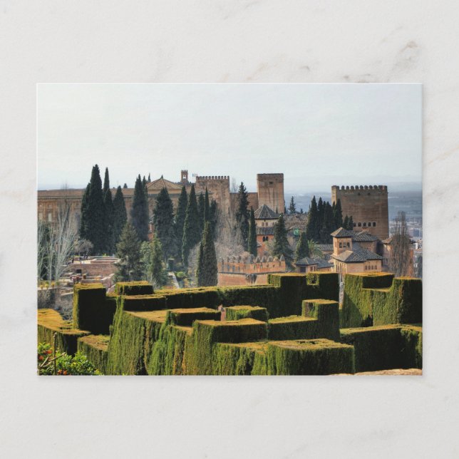 Carte Postale Le palais d'Alhambra en Espagne (Devant)