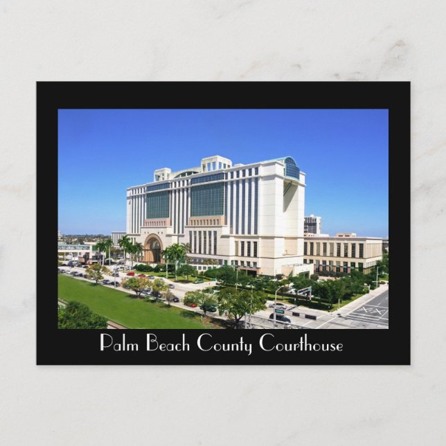 Carte Postale Le palais de justice du comté de Palm Beach - West (Devant)