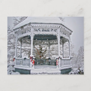 Carte Postale Le palais de justice Gazebo dans la neige