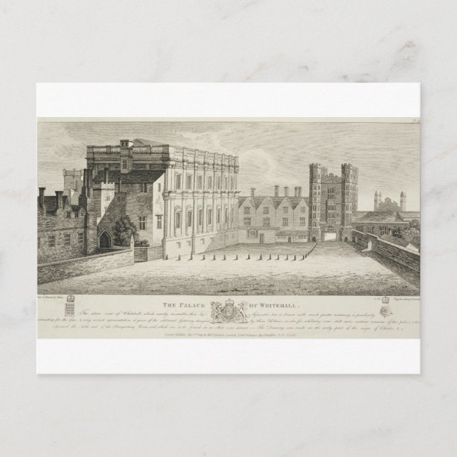 Carte Postale Le Palais de Whitehall, d'un dessin dans le Pep (Devant)