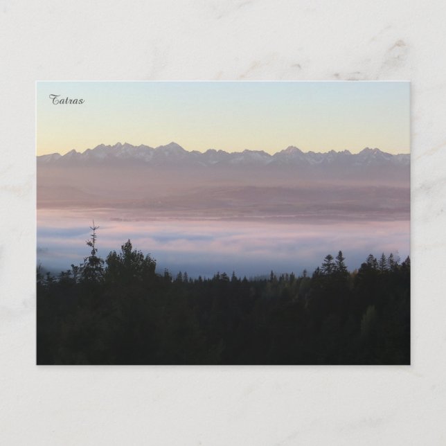 Carte Postale Le panorama des Tatras (Devant)