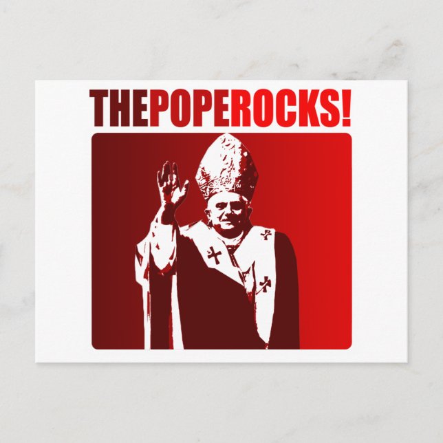 Carte Postale Le Pape Rocks ! (Devant)
