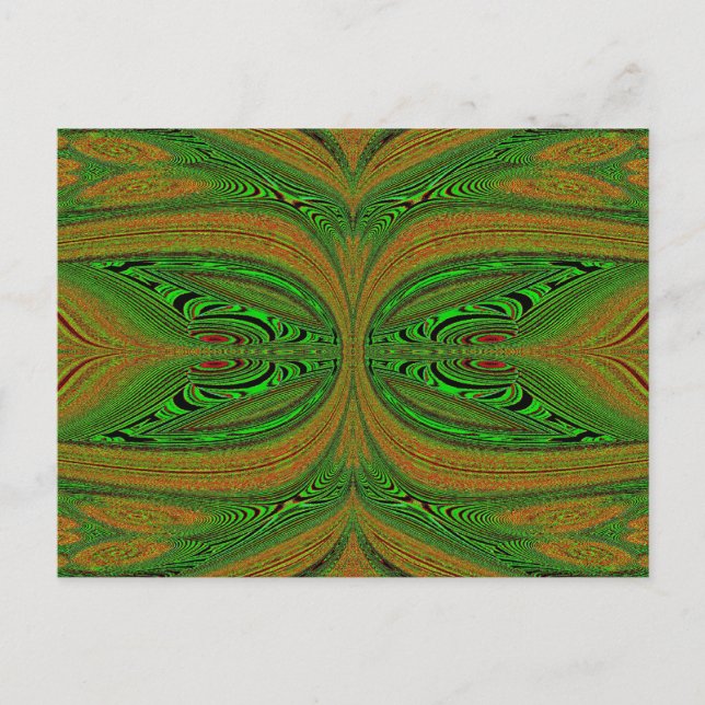 Carte Postale Le papillon vert (Devant)