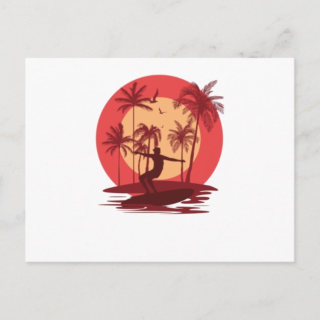 Carte Postale Le paradis du surf (Devant)