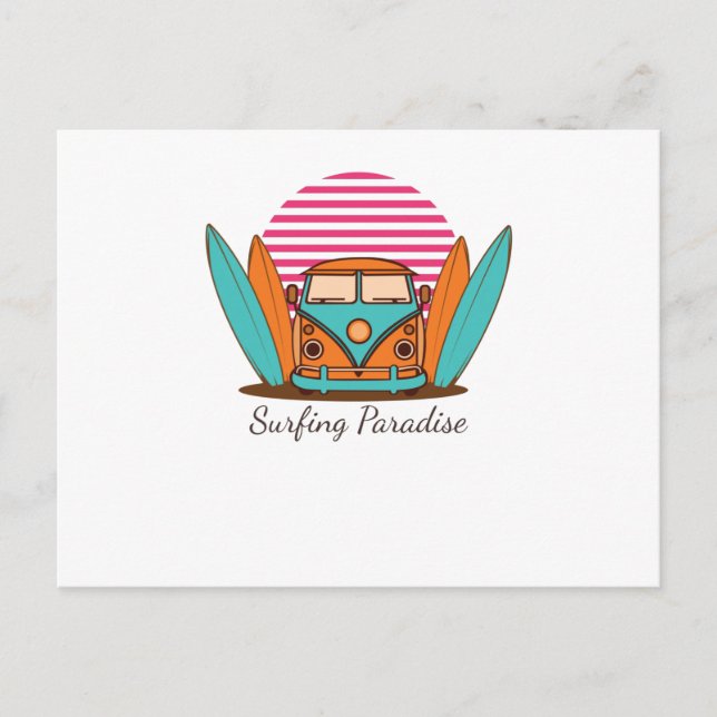Carte Postale Le paradis du surf (Devant)