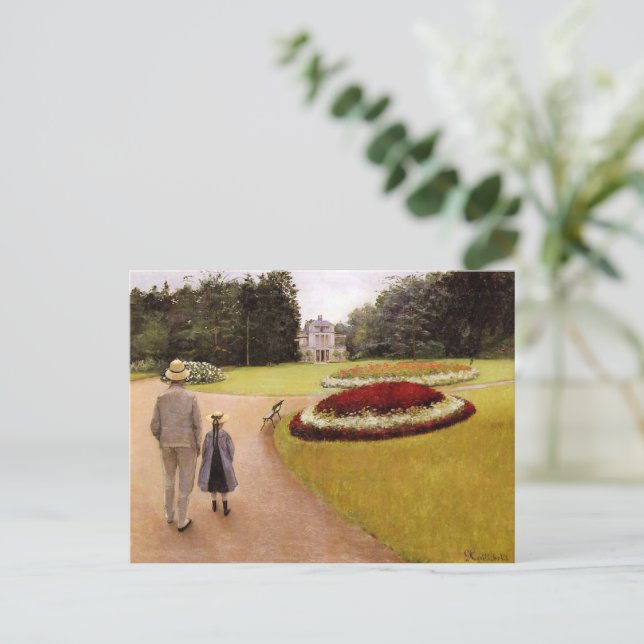 Carte Postale Le Parc de la Propriété Caillebotte, (Debout devant)