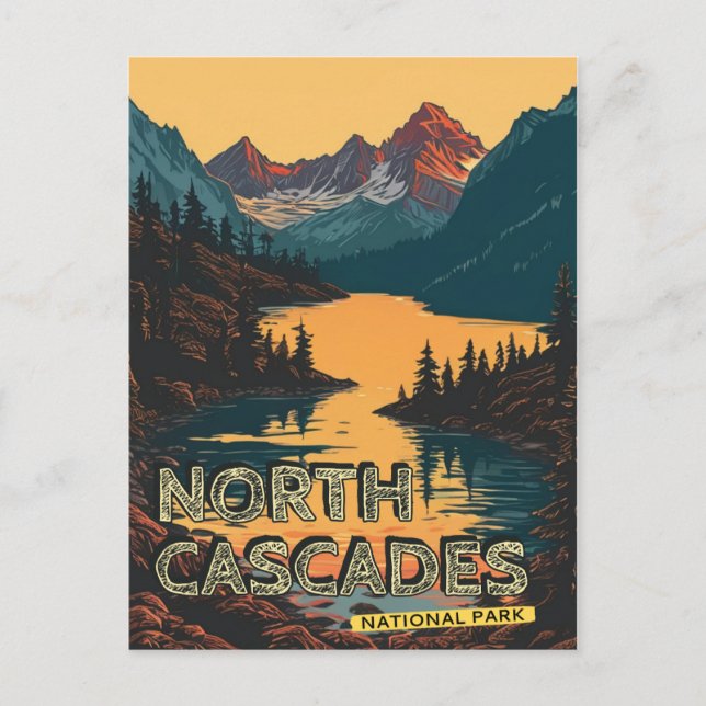 Carte Postale Le Parc national de North Cascades (Devant)