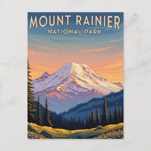 Carte Postale Le parc national Mount Rainier Washington voyage