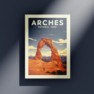 Carte Postale Le Parc national vintage Arches