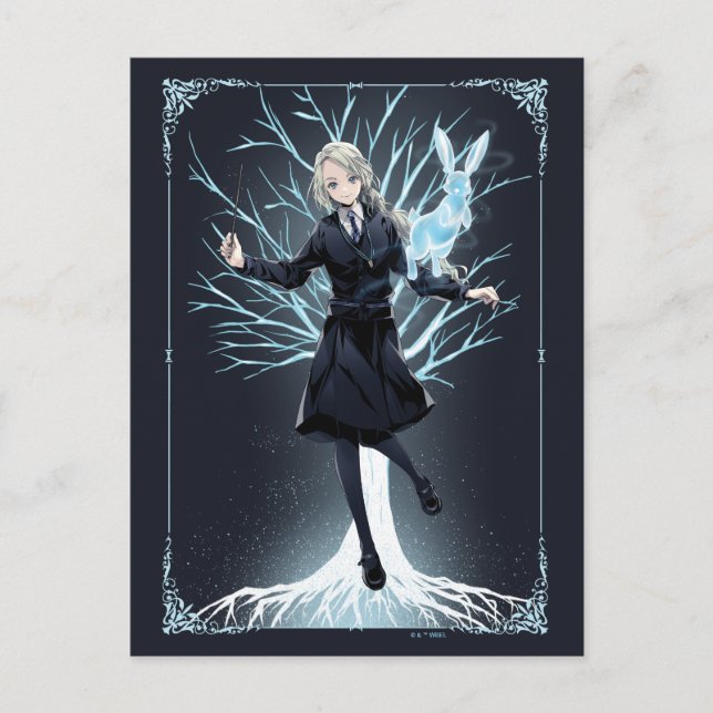 Carte Postale Le Patronus lapin de Luna Lovegood (Devant)