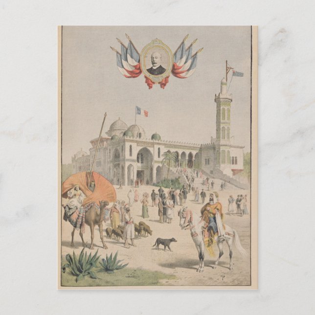 Carte Postale Le Pavillon algérien à l'exposition universelle (Devant)