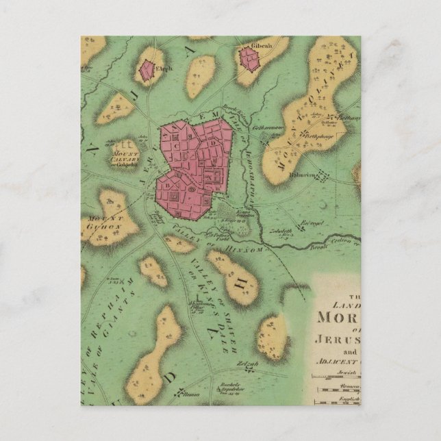 Carte Postale Le Pays De Moriah Ou Jérusalem (Devant)