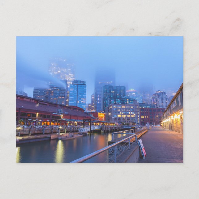 Carte Postale Le paysage de Seattle à Dawn (Devant)