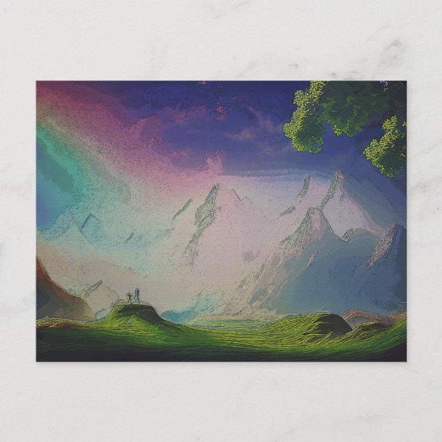 Carte Postale Le Paysage D'Un Monde Alien (Devant)
