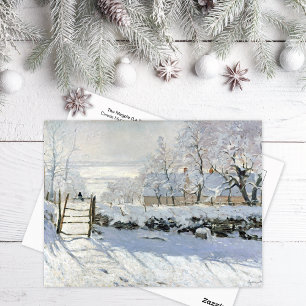 Carte Postale Le paysage hivernal de Magpie Claude Monet