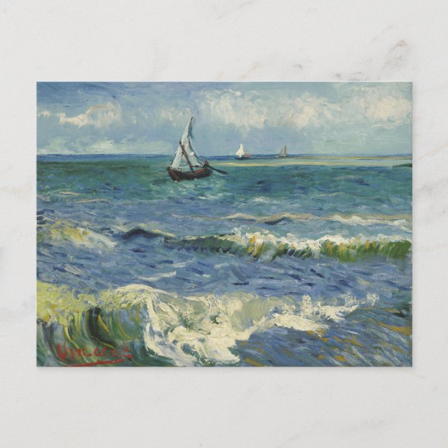 Carte Postale Le paysage marin de Van Gogh aux Saintes Maries de (Devant)