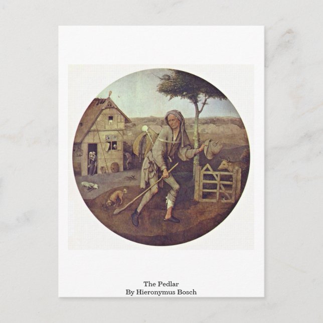Carte Postale Le Pédlar. Par Hieronymus Bosch (Devant)