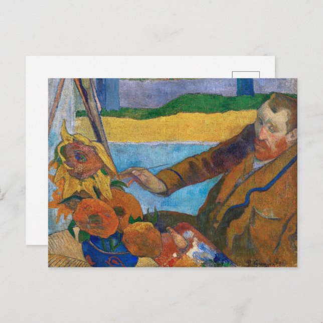 Carte Postale Le peintre des tournesols | Paul Gauguin | (Devant / Derrière)