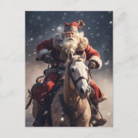 Le Père Noël à cheval