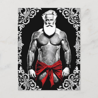 Carte Postale Le Père Noël lui aussi souhaite un joyeux Noël