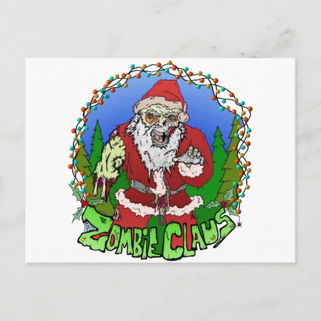 Carte Postale Le Père Noël mort-vivant (Devant)