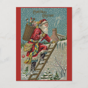 Carte Postale Le Père Noël victorien vous envoie un Greeti de No