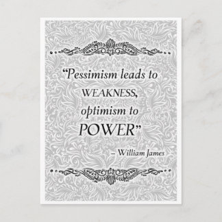 Carte Postale Le pessimisme conduit à la faiblesse - Citation po