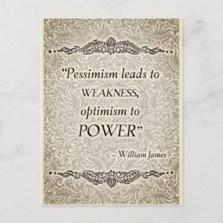 Carte Postale Le pessimisme conduit à la faiblesse - Citation po