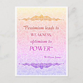 Carte Postale Le pessimisme conduit à la faiblesse - Citation po