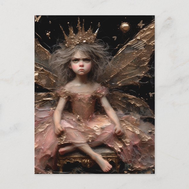 Carte Postale Le petit adorable Fairy Pink and Gold (Devant)