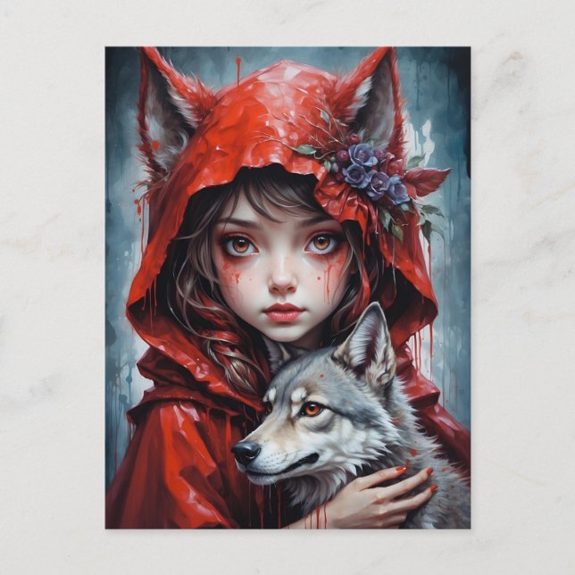 Carte Postale - Le petit chaperon rouge (Devant)