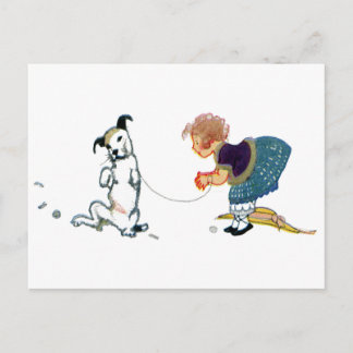 Carte Postale Le petit chien Dancing Jig pour fille