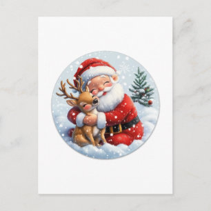 Carte Postale Le Petit Complice du Père Noël