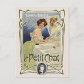 Carte Postale Ancienne Chat Chaton Chats Insecte Au Bon Marche Maison