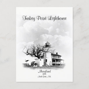 Carte Postale Le phare de Turkey Point - Maryland