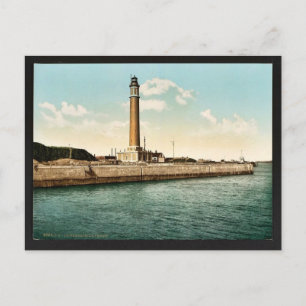 Carte Postale Le phare, Dunkerque, France Photochrom vintage