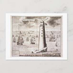 Carte Postale Le phare Eddystone, gravé par Hendrick Hul