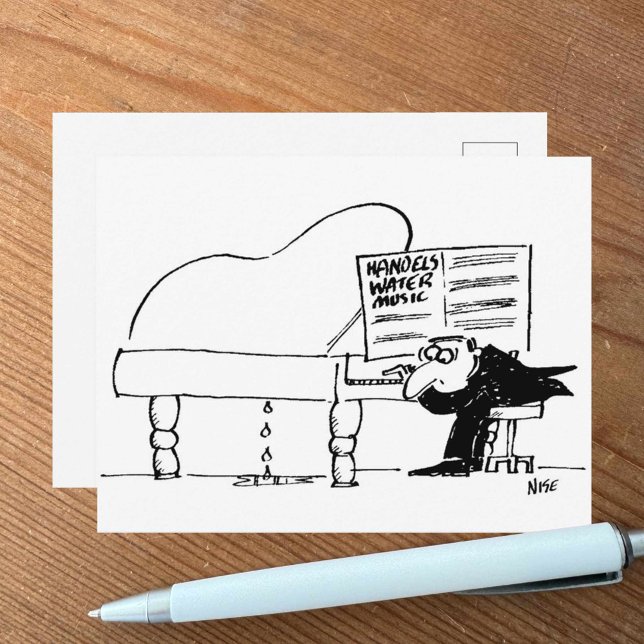 Carte Postale Le pianiste joue de la musique aquatique de Handel (Créateur téléchargé)