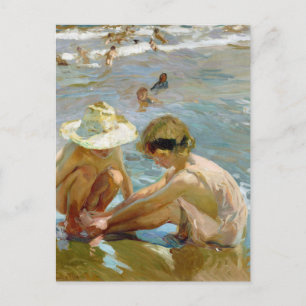 Carte Postale Le pied blessé peinture par Joaquin Sorolla