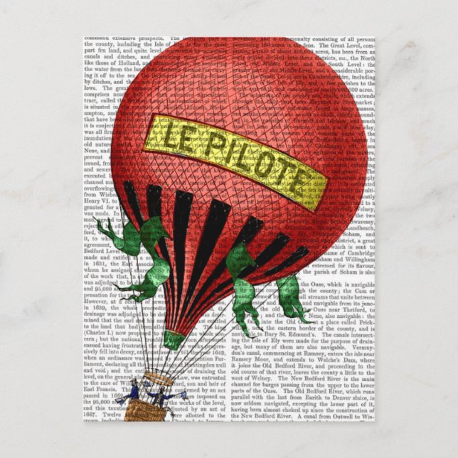 Carte Postale Le Pilote Hot Air Balloon 2 (Devant)